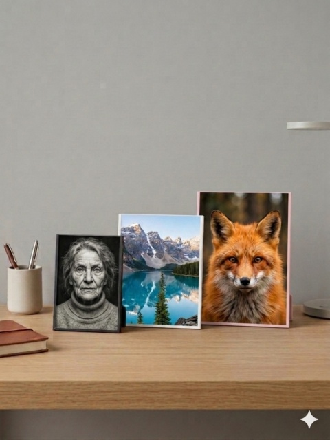 10x15cm Uniwersalna Ramka na Zdjęcia 3w1 | Magnetyczna Stojąca Wisząca