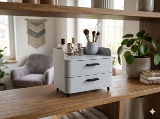 Mini Komoda Elegancki Organizer z 2 Szufladami