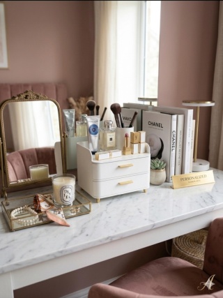 Mini Komoda Elegancki Organizer z 2 Szufladami