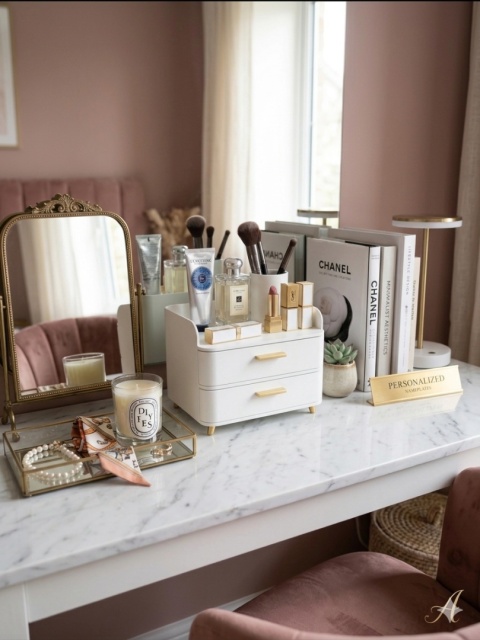 Mini Komoda Elegancki Organizer z 2 Szufladami