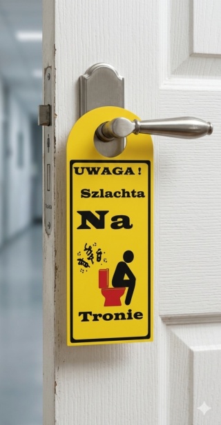 Śmieszna Zawieszka / Tabliczka na Klamkę z Twoim Napisem – Personalizowana (8x20 cm)